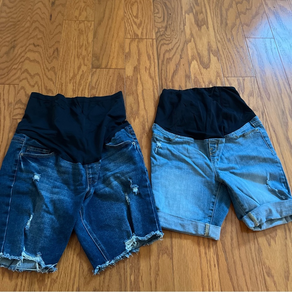 Time and Tru Maternity Denim Shorts Set medium 8-10 and Isabelle maternity sz 6